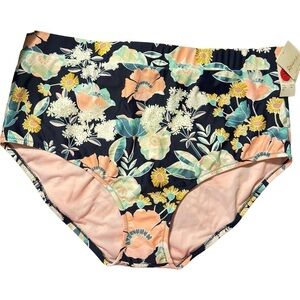 Raisins Curves Floral Print Swim Bottoms 22W